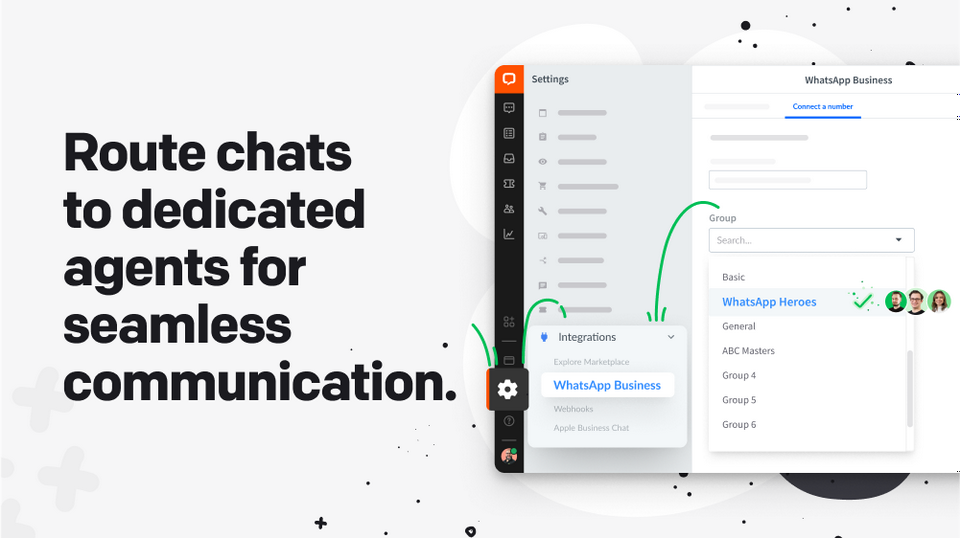 Route chats to proper agents